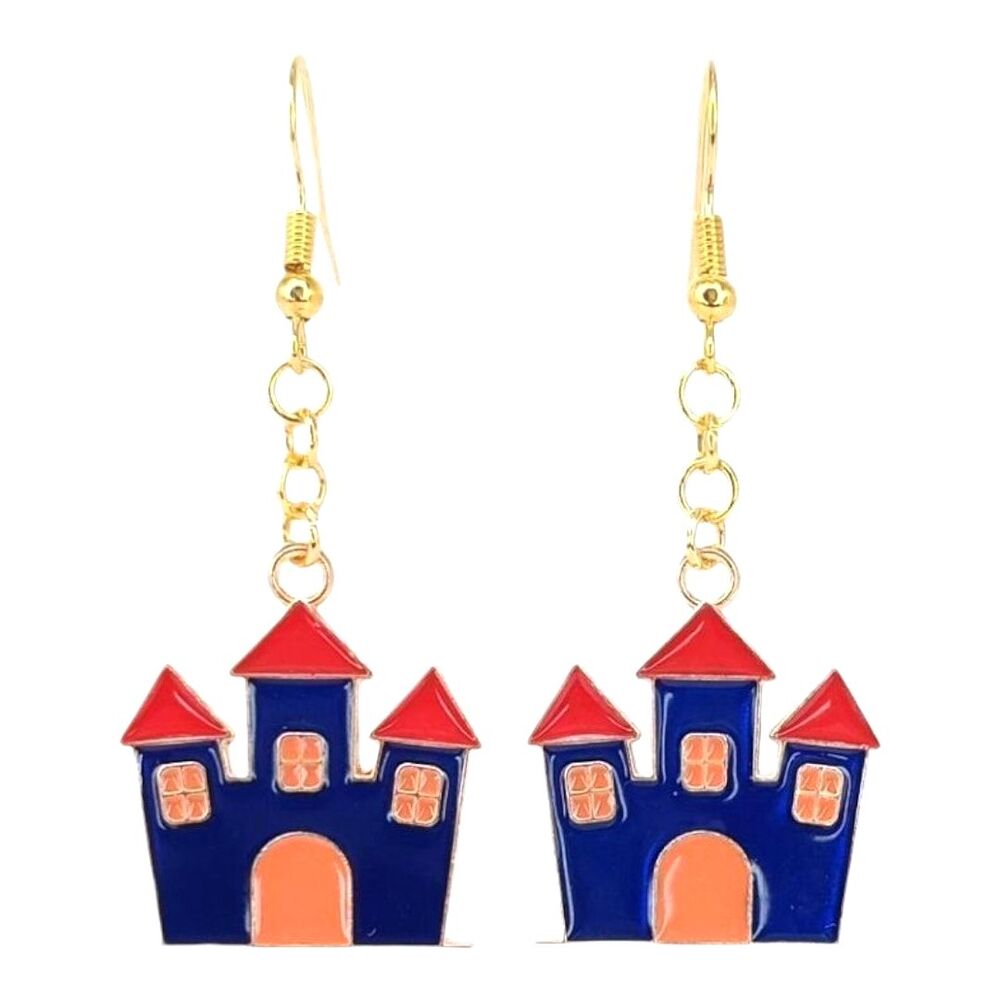 Castle Dangle Earrings Fashion Jewelry Dangle Earrings Fantasy Halloween spooky